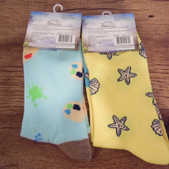 Joy of Painting Bob Ross Crew Socks 2 pair One Size - Picture 5 of 8